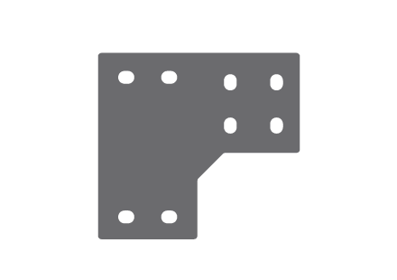 90 degree haunch Bracket ( Flats 3mm High Tensile Gel Plate )