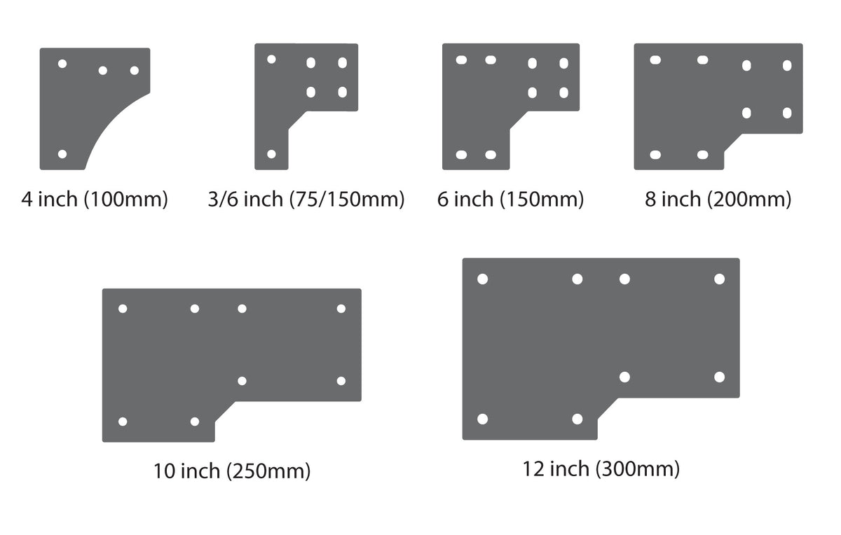 90 degree haunch Bracket ( Flats 3mm High Tensile Gel Plate )