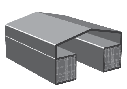 CC Column Connection Container Shed