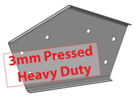 Pressed Heavy Duty Apex 10 inch 3mm G450 Z350 High Tensile Gal Flat Plates