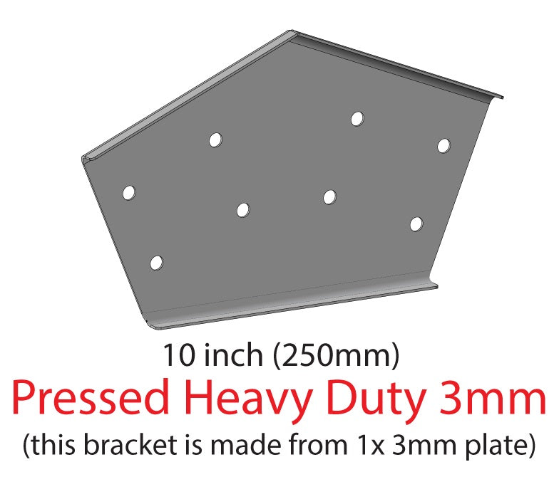 Pressed Heavy Duty Apex 10 inch 3mm G450 Z350 High Tensile Gal Flat Plates