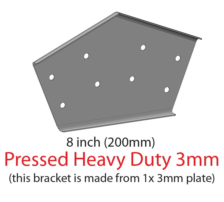 Pressed Heavy Duty Apex 3mm 8 inch G450 Z350 High Tensile Gal Flat Plates