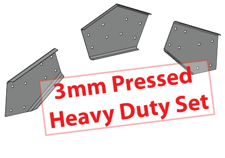 Pressed Heavy Duty Set 10 inch (250mm)  3mm G450 Z350 High Tensile Gal Flat Plates