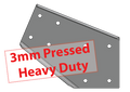 Pressed Heavy Duty Haunch Right 8 inch 3mm G450 Z350 High Tensile Gal Flat Plates