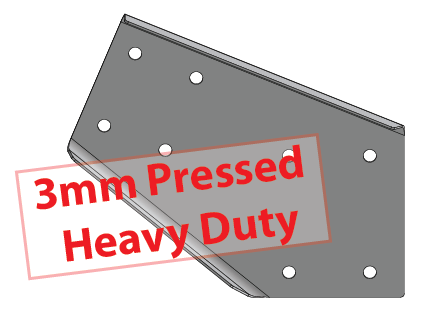 Pressed Heavy Duty Haunch Right 10 inch 3mm G450 Z350 High Tensile Gal Flat Plates