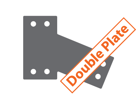 Inverted Haunch Extension Bracket 2 x 3mm G450 Z350 High Tensile Gal Flat Plates